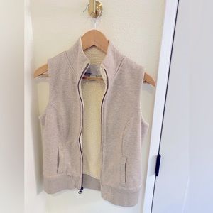 Fleece-lined zip up vest